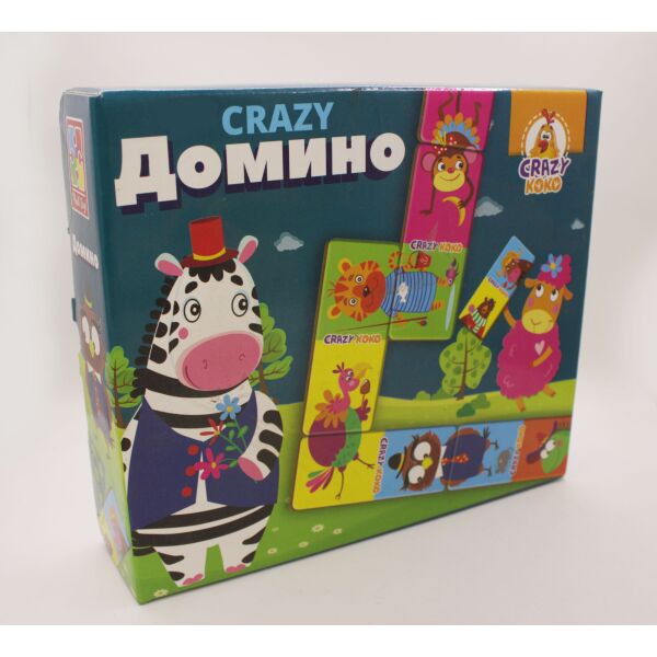 

Настольная игра Домино Crazy с зеброй (082028)