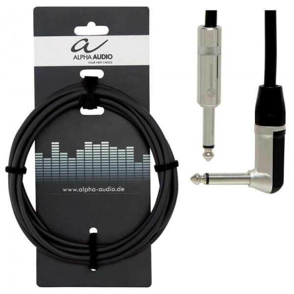 

Инструментальный кабель Jack 6,3- угловой Jack 6,3 3м Alpha Audio Basic 190.520