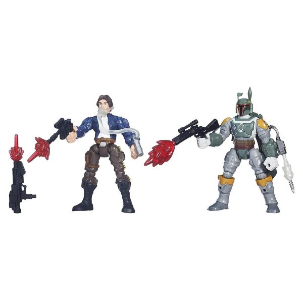 

Разборные фигурки Хан Соло и Боба Фетт со съемными частями тела - Han Solo Boba Fett, Star Wars Mashers Hasbro