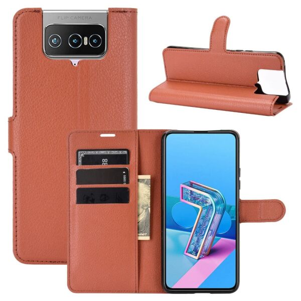 

Чехол Fiji Luxury для Asus Zenfone 7 (ZS670KS) / 7 Pro (ZS671KS) книжка коричневый