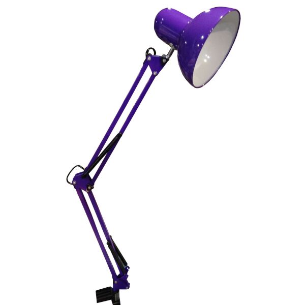 

Настольная лампа на струбцине 60W E27 LU-074-1800 PURPLE (ФИОЛЕТОВЫЙ)