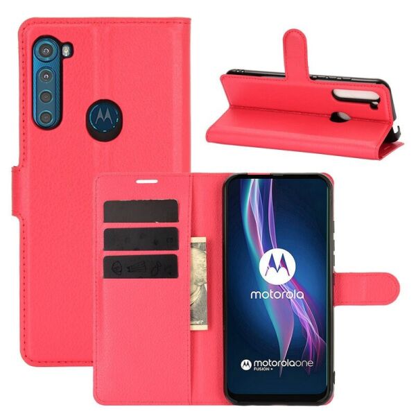 

Чехол Fiji Luxury для Motorola One Fusion Plus книжка красный