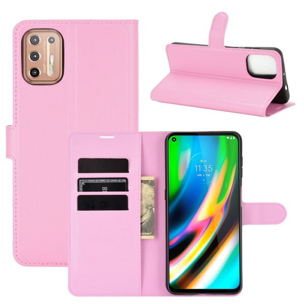 

Чехол Fiji Luxury для Motorola Moto G9 Plus книжка светло-розовый
