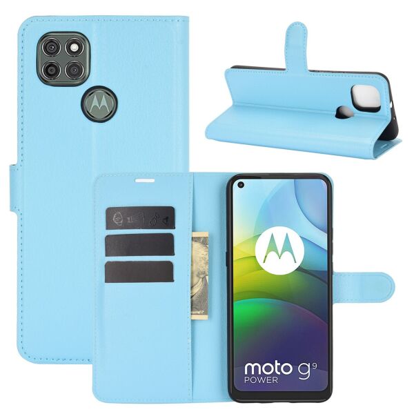 

Чехол Fiji Luxury для Motorola Moto G9 Power книжка голубой