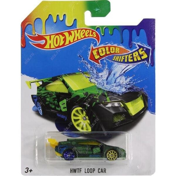 

Игрушка Детская Машинка-хамелеон Хот Вилс Смена цвета от температуры - Hot Wheels Color Shifters HWTF Loop Car