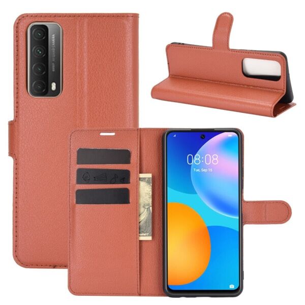 

Чехол Fiji Luxury для Huawei P Smart 2021 книжка коричневый