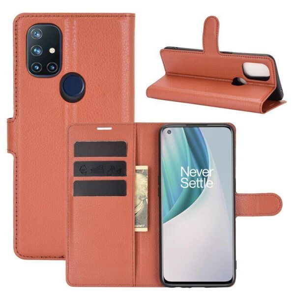 

Чехол Fiji Luxury для OnePlus Nord N10 5G книжка коричневый