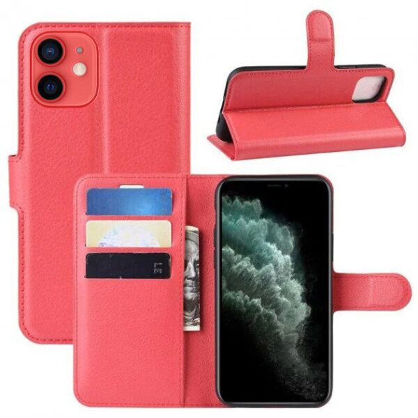 

Чехол Fiji Luxury для Apple Iphone 12 mini книжка красный