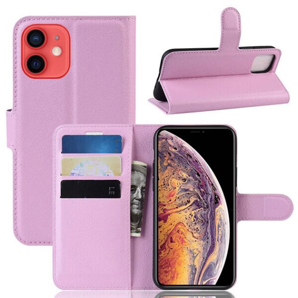 

Чехол Fiji Luxury для Apple Iphone 12 книжка светло-розовый