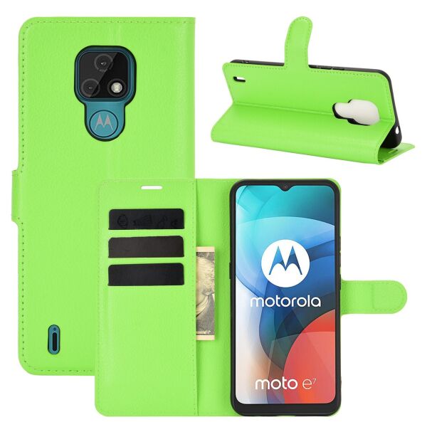 

Чехол Fiji Luxury для Motorola Moto E7 книжка зеленый
