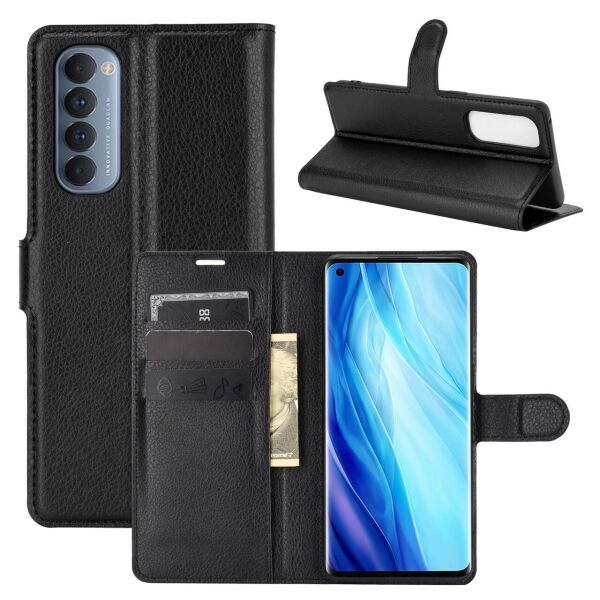 

Чехол Fiji Luxury для Oppo Reno 4 Pro книжка черный