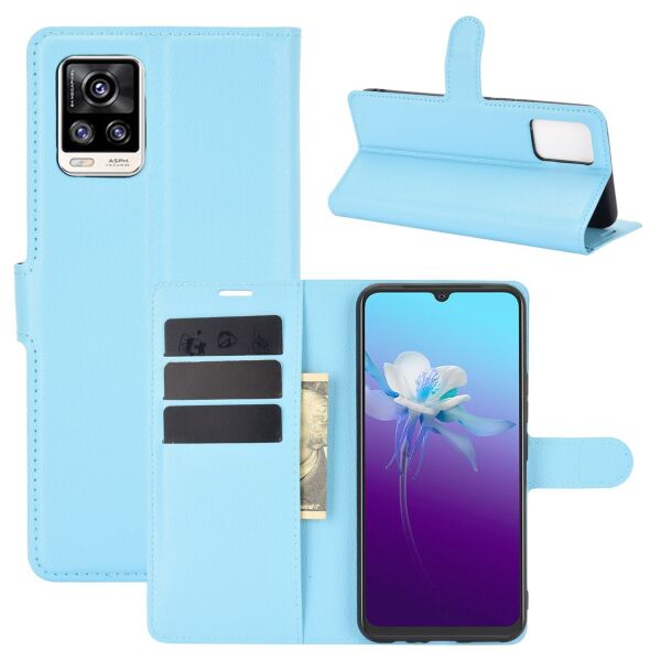 

Чехол Fiji Luxury для Vivo V20 книжка голубой