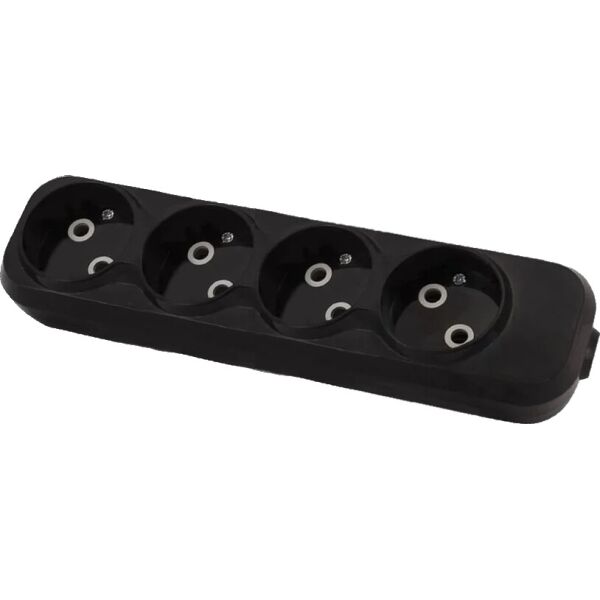

Колодка BLACK 4 гнезда без зазаземления (ABS-пластик) MODERN LUMANO
