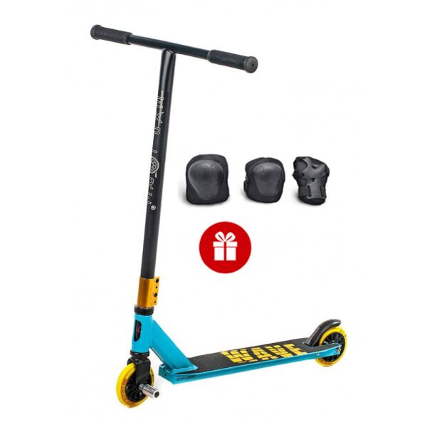 

Самокат трюковый Explore Wave Classic HIC желтый-голубой+Комплект защиты в подарок