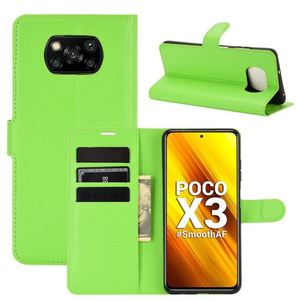 

Чехол Fiji Luxury для Poco X3 Pro книжка зеленый