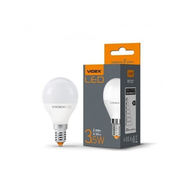 

LED лампа VIDEX G45e 3.5W E27 3000K 220V (VL-G45e-35273)