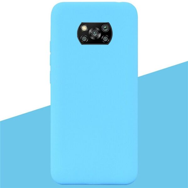 

Чехол Fiji Soft для Poco X3 Pro силикон бампер голубой
