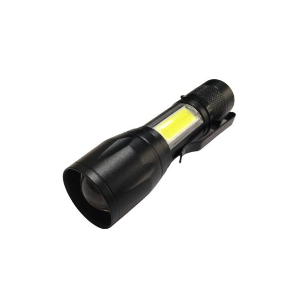 

Фонарь LUMANO LED металл с крючком 7W 3 режима, подстветка корпуса, АКБ