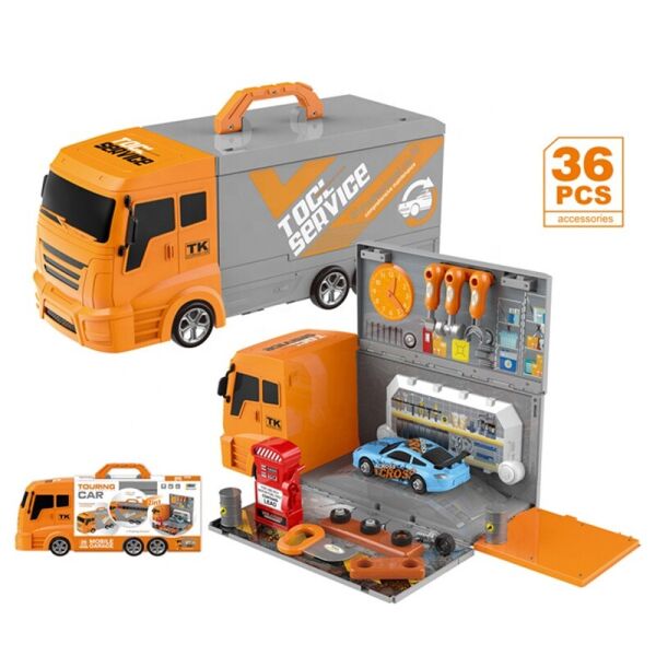 

Игровой набор Mobile Garage на 36 дет.: большой грузовик-гараж, машинка и инструменты