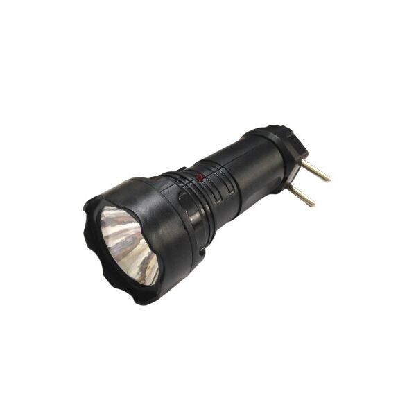 

Фонарь LED с вилкой 220V, АКБ черный, пластик (BEJ8827)