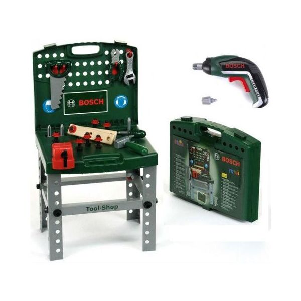 

Игровой набор для мальчиков Складной Верстак Bosch Мастерская в чемодане с инструментами и аксессуарами, Klein