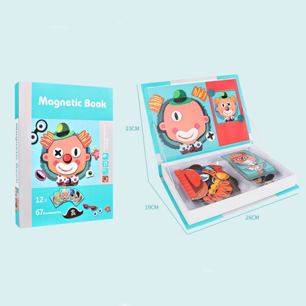 

Игровой набор Магнитная книга 12 лиц-типажей: 12 карт + 67 аксессуаров