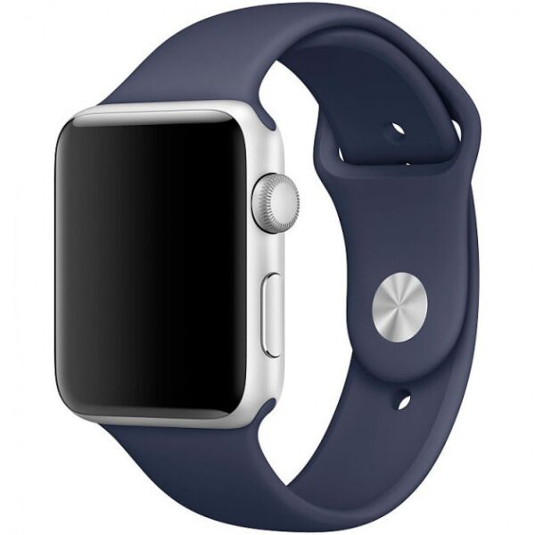 

Ремешок силиконовый Silicone Band for Apple Watch 42/44mm Midnight Blue