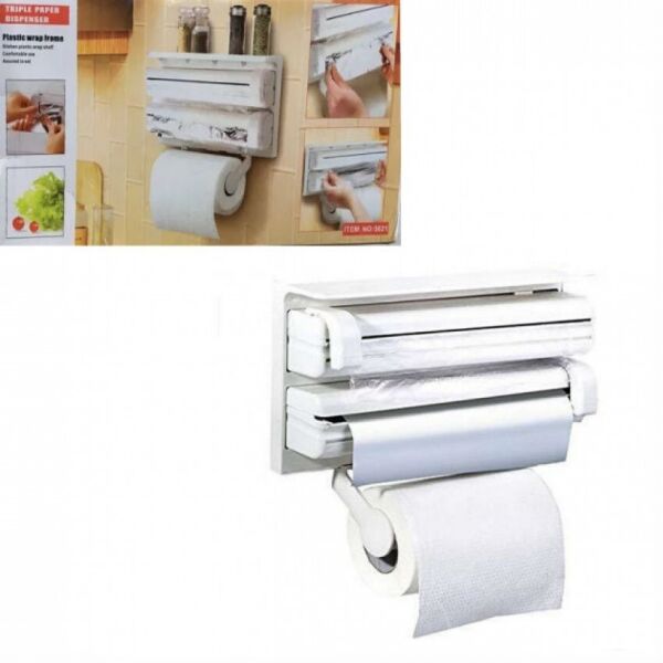 

Держатель кухонный Triple Paper Dispenser 3 в 1 A-PLUS 5821