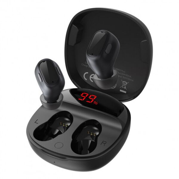 

Беспроводные Bluetooth наушники Baseus WM01 Plus с дисплеем Black