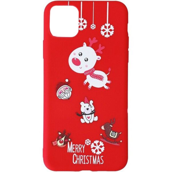 

Пластиковая накладка Merry Christmas для Apple iPhone 11 (6.1") Олень / Снежинки (1375896)