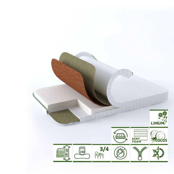 

Ортопедический матрас GS OrthoLinum Cocos Extra 80х200 см