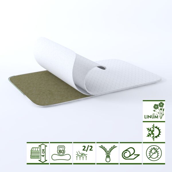 

Тонкий матрас-топпер GS Biolinum Eco 160х200 см