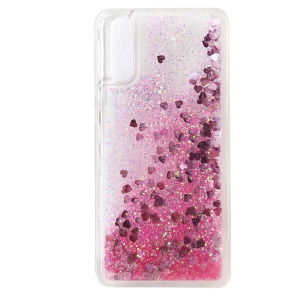 

TPU чехол Liquid hearts для Samsung A750 Galaxy A7 (2018) Розовый