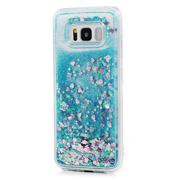 

TPU чехол Liquid hearts для Samsung G950 Galaxy S8 Голубой