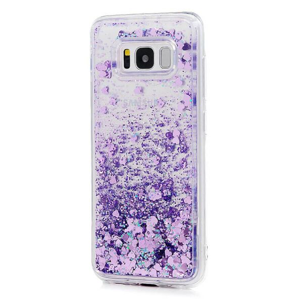

TPU чехол Liquid hearts для Samsung G950 Galaxy S8 Фиолетовый