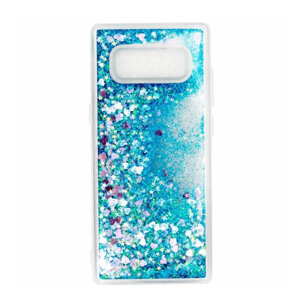 

TPU чехол Liquid hearts для Samsung G955 Galaxy S8 Plus Голубой
