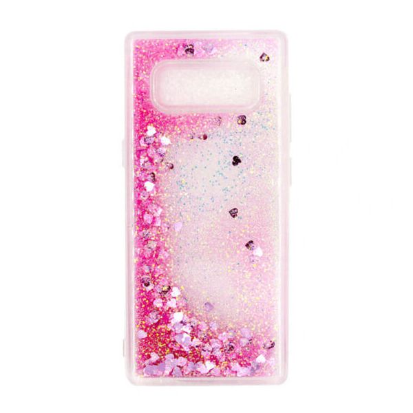 

TPU чехол Liquid hearts для Samsung G955 Galaxy S8 Plus Розовый