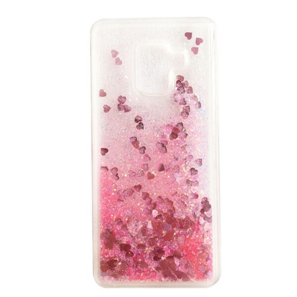

TPU чехол Liquid hearts для Samsung Galaxy S9 Розовый