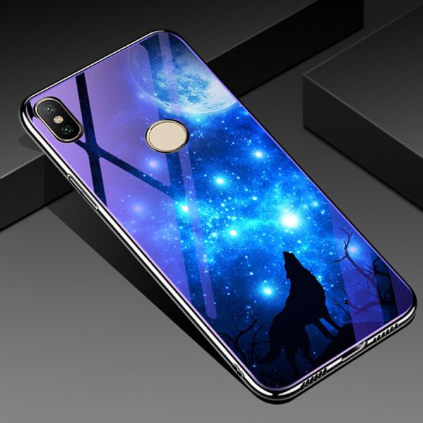 

TPU+Glass чехол Fantasy с глянцевыми торцами для Huawei Honor 8X Max Лунная ночь