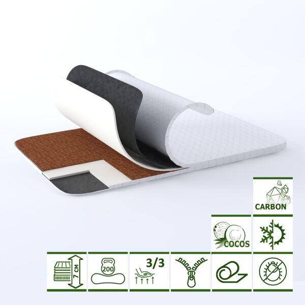 

Тонкий матрас-топпер GS Carbo Ultra Cocos 140х190 см