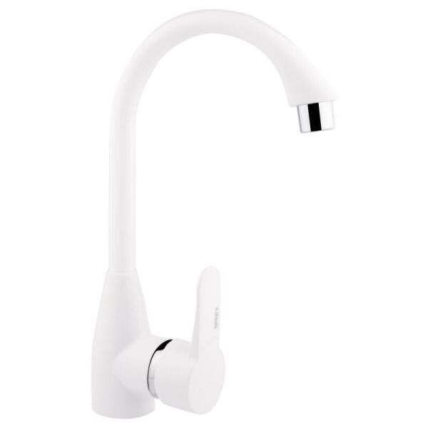 

Кран на кухню однозахватный BRINEX 35W BRIN35W007 белый пластик 79370