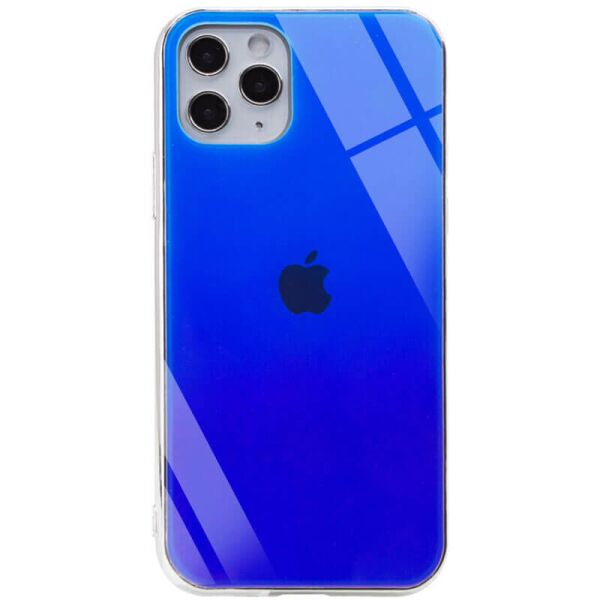 

TPU+Glass чехол Gradient Rainbow с лого для Apple iPhone 11 Pro (5.8") Синий