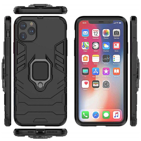 

Ударопрочный чехол Transformer Ring for Magnet для Apple iPhone 11 Pro (5.8") Черный / Soul Black