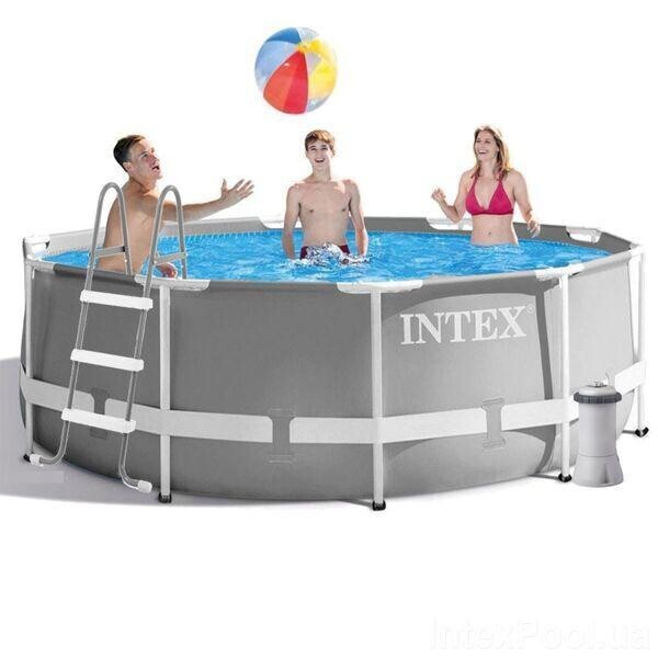 

Круглый каркасный бассейн Intex 26706 Metal Frame Pool (305х99 см) + насос + лестница