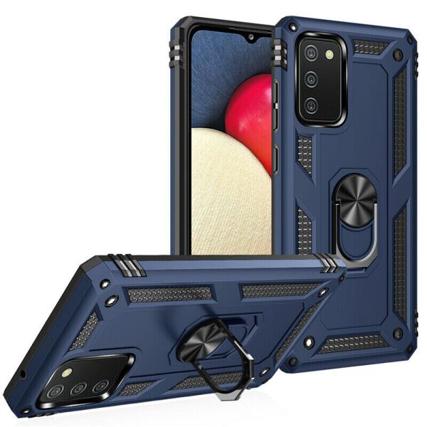 

Ударопрочный чехол Serge Ring for Magnet для Samsung Galaxy A02s Темно-синий (3563051)