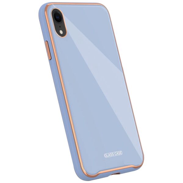 

TPU+Glass чехол Venezia для Apple iPhone XR (6.1") Сиреневый / Dasheen