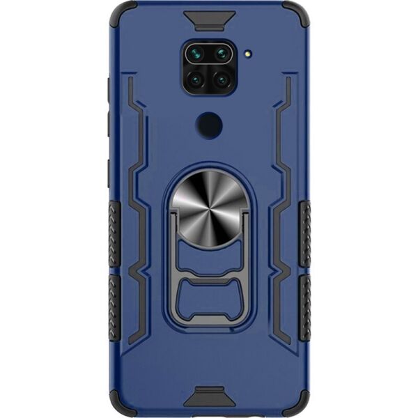 

Ударопрочный чехол Beer Ring for Magnet для Xiaomi Redmi Note 9 / Redmi 10X Темно-синий
