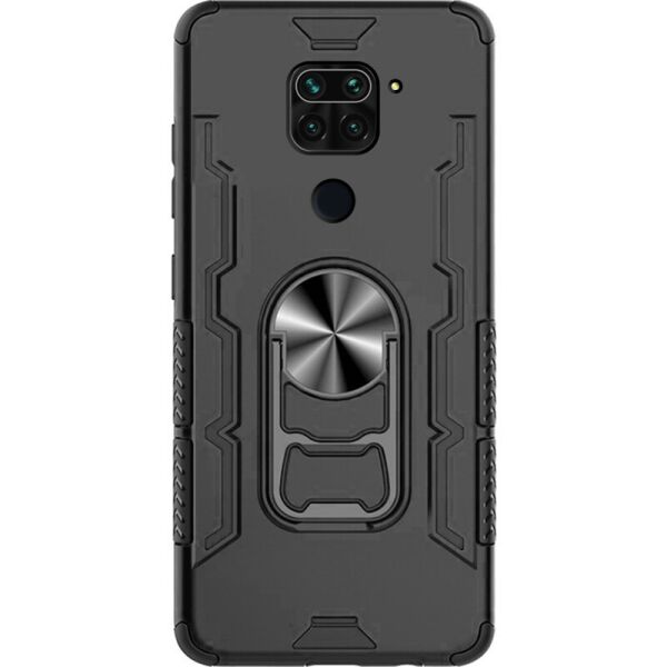 

Ударопрочный чехол Beer Ring for Magnet для Xiaomi Redmi Note 9 / Redmi 10X Черный