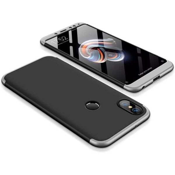 

Пластиковая накладка GKK LikGus 360 градусов (opp) для Xiaomi Redmi Note 5 Pro / Note 5 (DC) Черный / Серебряный