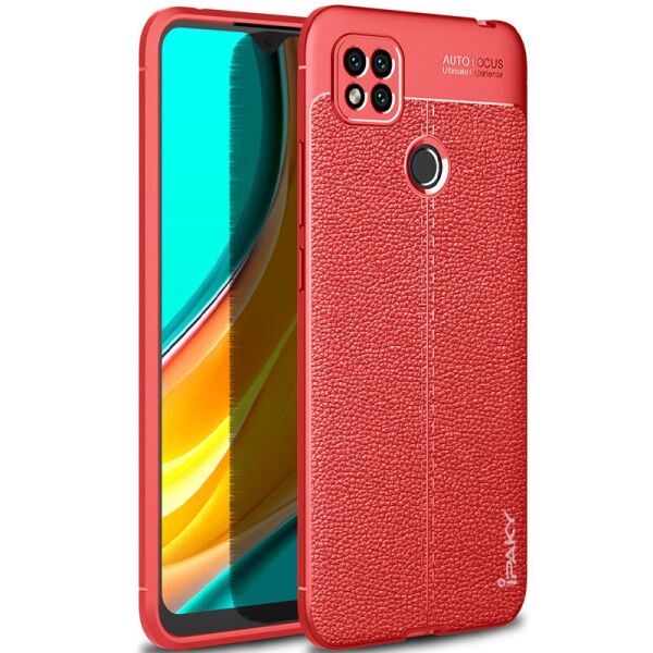 

TPU чехол iPaky Litchi Series для Xiaomi Redmi 9C Красный